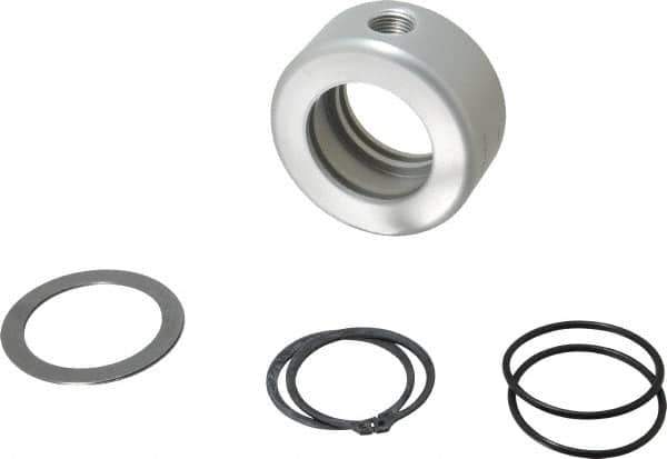 Allied Machine and Engineering - 1/2 NPT, 2-1/4" ID x 3-3/4" OD, Rotary Coolant Adapter for Indexable Tools - 1-3/4" Thick, 1/2 NC" Drive Rod Thread, 1-3/4" OAL, Series T-A - Industrial Tool & Supply