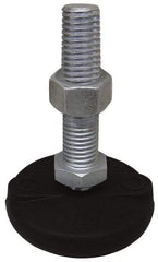Gibraltar - 5/8-11 Bolt Thread, Studded Pivotal Stud Mount Leveling Pad & Mount - 10,000 Max Lb Capacity, 5" Base Diam - Industrial Tool & Supply