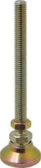 Gibraltar - 3/8-16 Bolt Thread, Studded Pivotal Stud Mount Leveling Pad & Mount - 3,750 Max Lb Capacity, 1-1/4" Base Diam - Industrial Tool & Supply