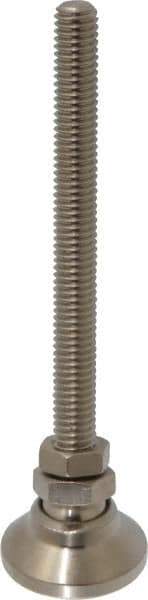 Gibraltar - 3/8-16 Bolt Thread, Studded Pivotal Stud Mount Leveling Pad & Mount - 3,750 Max Lb Capacity, 1-1/4" Base Diam - Industrial Tool & Supply