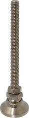 Gibraltar - 3/8-16 Bolt Thread, Studded Pivotal Stud Mount Leveling Pad & Mount - 3,750 Max Lb Capacity, 1-1/4" Base Diam - Industrial Tool & Supply