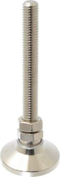Gibraltar - 1/2-13 Bolt Thread, Studded Pivotal Stud Mount Leveling Pad & Mount - 5,000 Max Lb Capacity, 1-7/8" Base Diam - Industrial Tool & Supply