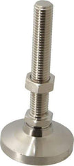 Gibraltar - 5/8-11 Bolt Thread, Studded Pivotal Stud Mount Leveling Pad & Mount - 6,000 Max Lb Capacity, 2-1/2" Base Diam - Industrial Tool & Supply