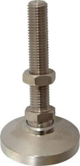 Gibraltar - 3/4-10 Bolt Thread, Studded Pivotal Stud Mount Leveling Pad & Mount - 7,400 Max Lb Capacity, 3" Base Diam - Industrial Tool & Supply