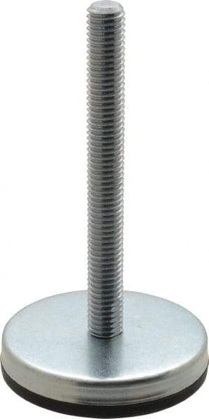 Gibraltar - 1/2-13 Bolt Thread, Stud Mount Leveling Pad & Mount - 500 Max Lb Capacity, 2.8" Base Diam, 4" Thread Length - Industrial Tool & Supply