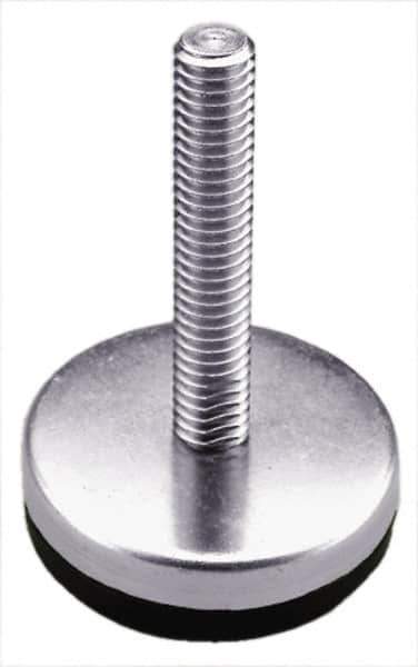 Gibraltar - 1/2-13 Bolt Thread, Stud Mount Leveling Pad & Mount - 250 Max Lb Capacity, 2.4" Base Diam, 4" Thread Length - Industrial Tool & Supply