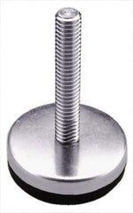 Gibraltar - 1/2-13 Bolt Thread, Stud Mount Leveling Pad & Mount - 250 Max Lb Capacity, 2.4" Base Diam, 4" Thread Length - Industrial Tool & Supply