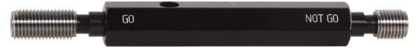 SPI - 1/4-32, Class 3B, Double End Plug Thread Go/No Go Gage - Steel, Size 1 Handle Included - Industrial Tool & Supply