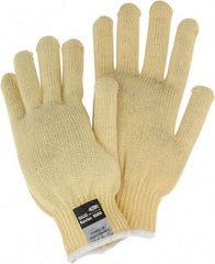 MCR Safety - Size L, Kevlar Cut Resistant Gloves - Knit Wrist, Yellow, Paired - Industrial Tool & Supply