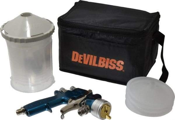 DeVilbiss - Siphon Feed High Volume/Low Pressure Paint Spray Gun - 24 oz Capacity, 100 Max psi, 13 to 23 CFM, For Enamels, Epoxies, Lacquers, Polyurethanes, Primers, Sealers, Stains, Varnishes - Industrial Tool & Supply