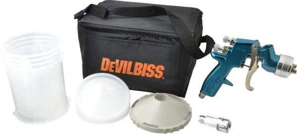 DeVilbiss - Gravity Feed Paint Spray Gun - 24 oz Capacity, 100 Max psi, 9.9 to 40 CFM, For Enamels, Epoxies, Lacquers, Polyurethanes, Primers, Sealers, Stains, Thinned Latex, Varnishes - Industrial Tool & Supply