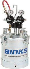 Binks - Paint Sprayer Pressure Tank - 2.8 Gallon Pressure Pot with Agitator and 2 Regulators, Compatible with Pressure Tank and Spray Guns - Industrial Tool & Supply