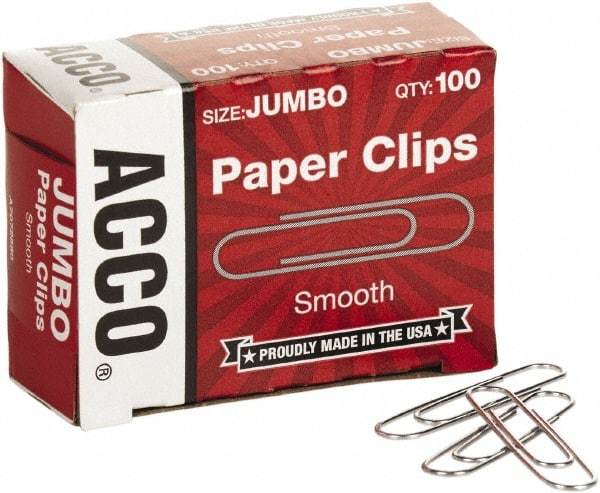 ACCO - 1-3/4" Wide Paper Fastener - Silver - Industrial Tool & Supply