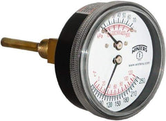 Winters - 2-1/2" Dial, 1/4 Thread, 0-75 Scale Range, Pressure Gauge - Lower Connection Mount, Accurate to 0.03% of Scale - Industrial Tool & Supply