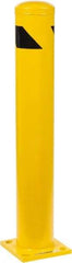 PRO-SAFE - 5-1/2" Diam x 36" High, Steel Bollard - 8" Wide x 8" Long Mounting Plate - Industrial Tool & Supply