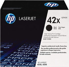 Hewlett-Packard - Black Toner Cartridge - Use with HP LaserJet 4250, 4350 - Industrial Tool & Supply