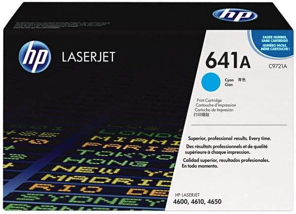 Hewlett-Packard - Cyan Toner Cartridge - Use with HP Color LaserJet 4600, 4650 - Industrial Tool & Supply