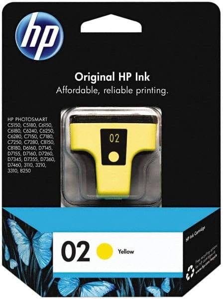Hewlett-Packard - Yellow Ink Cartridge - Use with HP PhotoSmart 3110, 2110, 3310, 8250, C5150, C6150, C6180, C6240, C6250, C6280, C7150, C7180, C7250, C7280, C8150, C8180, D6160, D7175, D7155, D7160, D7260, D7345, D7355, D7360, D7460 - Industrial Tool & Supply
