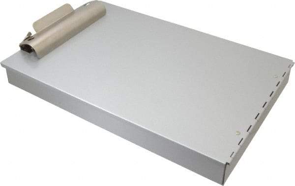 Saunders - 14-1/4 Inch Long x 9-3/4 Inch Wide x 3-1/2 Inch High, Clip Board - Silver - Industrial Tool & Supply