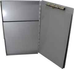 Saunders - 14-1/2 Inch Long x 9 Inch Wide x 1 Inch High, Clip Board - Silver - Industrial Tool & Supply