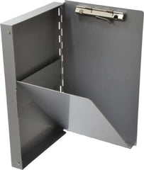 Saunders - 10 Inch Long x 6 Inch Wide x 1 Inch High, Clip Board - Silver - Industrial Tool & Supply