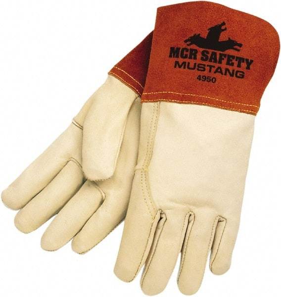 MCR Safety - Welder's & Heat Protective Gloves - GUNN TAN/ORG XL 1/PR MUSTANG TIG WELDER GLV - Industrial Tool & Supply