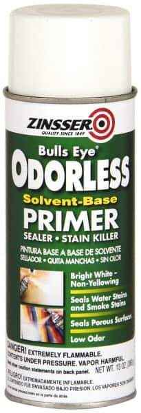 Zinsser - 15 oz Flat White Spray Primer - 350 to 450 Sq Ft Coverage, Quick Drying - Industrial Tool & Supply