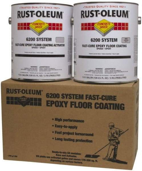 Rust-Oleum - 1 Gal Can Semi Gloss Silver Gray Floor Coating - <250 g/L VOC Content - Industrial Tool & Supply