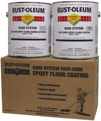 Rust-Oleum - 1 Gal Can Semi Gloss Silver Gray Floor Coating - <250 g/L VOC Content - Industrial Tool & Supply