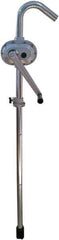 Value Collection - 1-1/4" Outlet, Aluminum Hand Operated Rotary Pump - 30 oz per Stroke, 51" OAL, For Fuel Oil, Kerosene, Gasoline, Antifreeze & Other Noncorrosive Fluids - Industrial Tool & Supply