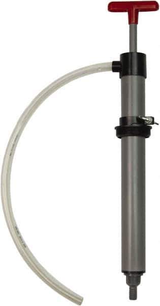 Value Collection - 19/32" Outlet, PVC Hand Operated Drum Pump - 8 oz per Stroke, 22" OAL, For Most Liquid Chemicals - Industrial Tool & Supply