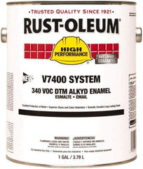 Rust-Oleum - 1 Gal Almond Gloss Finish Alkyd Enamel Paint - 230 to 425 Sq Ft per Gal, Interior/Exterior, Direct to Metal, <340 gL VOC Compliance - Industrial Tool & Supply