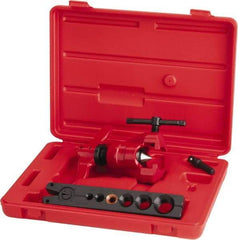 Value Collection - 3/16 to 5/8" Pipe Capacity, Flaring Tool Kit - 6 Pieces, Cuts Copper - Industrial Tool & Supply