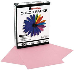 UNIVERSAL - 8-1/2" x 11" Pink Copy Paper - Use with Laser Printers, Copiers, Offset Presses, Spirit Duplicators - Industrial Tool & Supply