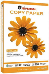 UNIVERSAL - 8-1/2" x 14" White Copy Paper - Use with Laser Printers, Copiers, Plain Paper Fax Machines - Industrial Tool & Supply