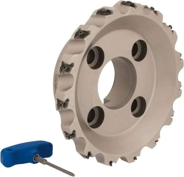 Iscar - 15 Inserts, 8" Cut Diam, 2-1/2" Arbor Diam, 0.492" Max Depth of Cut, Indexable Square-Shoulder Face Mill - 0/90° Lead Angle, 2-1/2" High, T490 LN.T 1306 Insert Compatibility, Series Helitang - Industrial Tool & Supply
