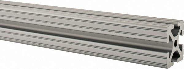 80/20 Inc. - 48 Inches Long x 1-1/2 Inches Wide x 1-1/2 Inches High, T Slotted Aluminum Extrusion - 1.154 Square Inches, Clear Anodized Finish - Industrial Tool & Supply