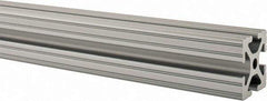 80/20 Inc. - 48 Inches Long x 1-1/2 Inches Wide x 1-1/2 Inches High, T Slotted Aluminum Extrusion - 1.154 Square Inches, Clear Anodized Finish - Industrial Tool & Supply