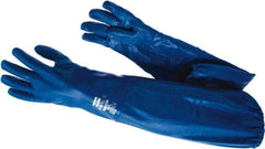 Honeywell - 26" Long, Nitrile Chemical Resistant Gloves - Blue - Industrial Tool & Supply