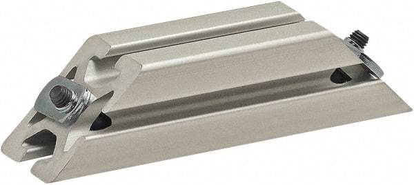 80/20 Inc. - 40mm Wide, Open Shelving Accessory/Component - Aluminum, Clear Anodized Finish, 160mm Long, Use with 4040 - Industrial Tool & Supply