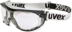 Uvex - Size Universal, Gray Polycarbonate Anti-Fog Lens, Safety Goggles - Indirect Vent, Black/Gray PP/TPE (Thermopoly Elastomer) Frame - Industrial Tool & Supply