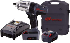 Ingersoll-Rand - 1/2" Drive 20 Volt Pistol Grip Cordless Impact Wrench & Ratchet - 1,900 RPM, 2,300 BPM, 780 Ft/Lb Torque, 2 Lithium-Ion Batteries Included - Industrial Tool & Supply