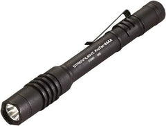 Streamlight - White LED Bulb, 130 Lumens, Industrial/Tactical Flashlight - Black Aluminum Body, 2 AAA Alkaline Batteries Included - Industrial Tool & Supply