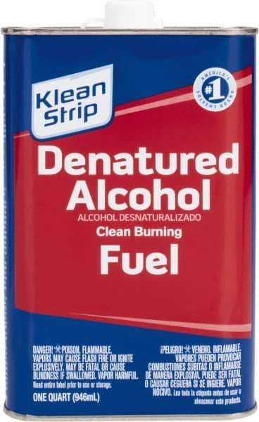 Klean-Strip - 1 Qt Denatured Alcohol - 790 gL VOC Content, Comes in Can - Industrial Tool & Supply