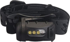 Princeton Tec - 3 White, 1 Red LED Bulb, 45 Lumens, Hands-free Flashlight - Black Plastic Body, 3 AAA Alkaline Batteries Included - Industrial Tool & Supply