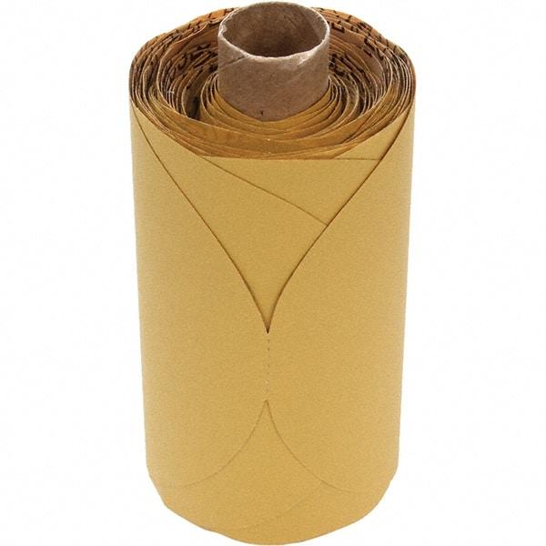 3M - 5" Diam, 240 Grit Aluminum Oxide Adhesive PSA Disc - Very Fine Grade, Gold, Paper Backing, Flexible, Use with Random Orbital Sanders - Industrial Tool & Supply