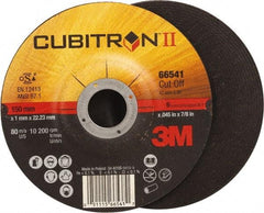 3M - 36 Grit, 6" Wheel Diam, 7/8" Arbor Hole, Type 27 Depressed Center Wheel - Ceramic, Resinoid Bond, S Hardness, 10,200 Max RPM - Industrial Tool & Supply