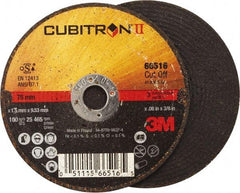 3M - 3" 36 Grit Ceramic Cutoff Wheel - 0.06" Thick, 3/8" Arbor, 25,465 Max RPM, Use with Angle Grinders - Industrial Tool & Supply