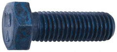 Metric Blue - M12x1.75mm Metric Coarse, 20mm Length Under Head Hex Head Cap Screw - Fully Threaded, Grade 10.9 Alloy Steel, 19mm Hex - Industrial Tool & Supply