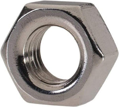 Value Collection - M7x1.00 Metric Coarse Stainless Steel Right Hand Hex Nut - 11mm Across Flats, 5.5mm High, Uncoated - Industrial Tool & Supply